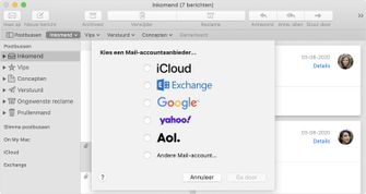 Apple Mail Monterey aanmaken nieuw mailaccount