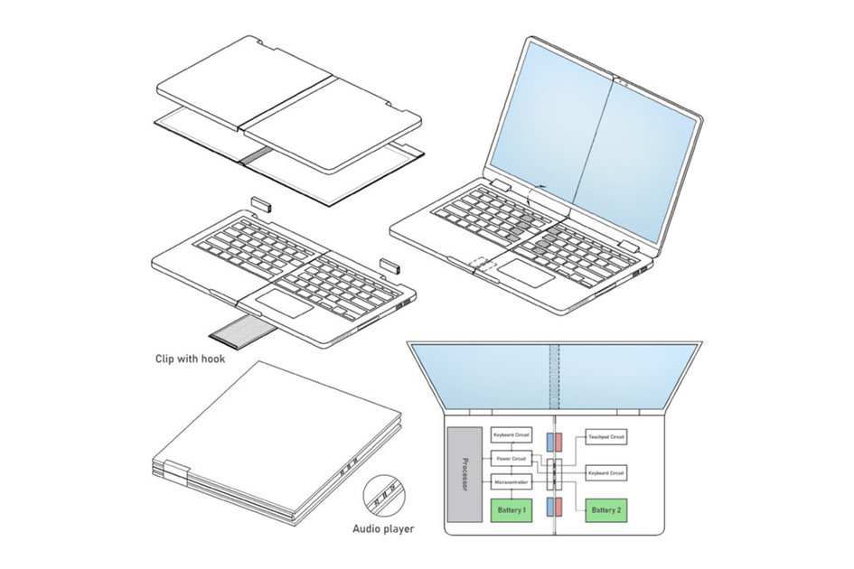 Samsung patenteert een origami opvouwbare laptop computer
