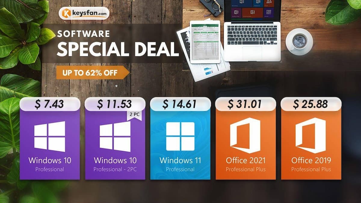 Koop topdeals voor geselecteerde Microsoft software op Keysfan Special Deal uitverkoop