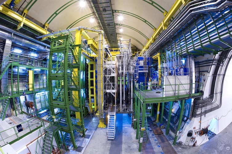 Beeld van het LHCb-experiment.