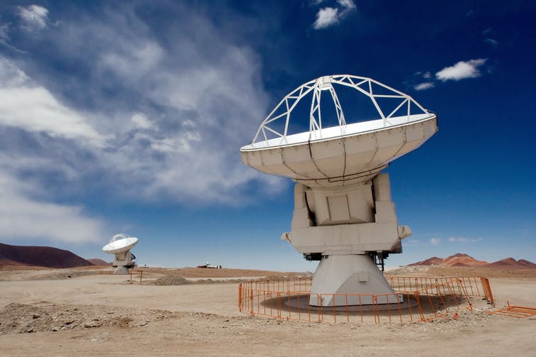 Beeld van ALMA - een van de Event Horizon telescopen.