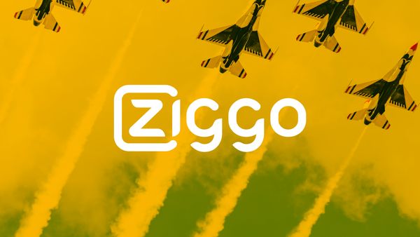 Ziggo logo met vliegtuigen