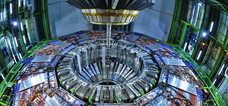 Beeld van het LHC experiment in Cern.