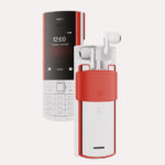 Nokia 5710 XpressAudio is een retro functietelefoon fulfilled ingebouwde draadloze hoofdtelefoon