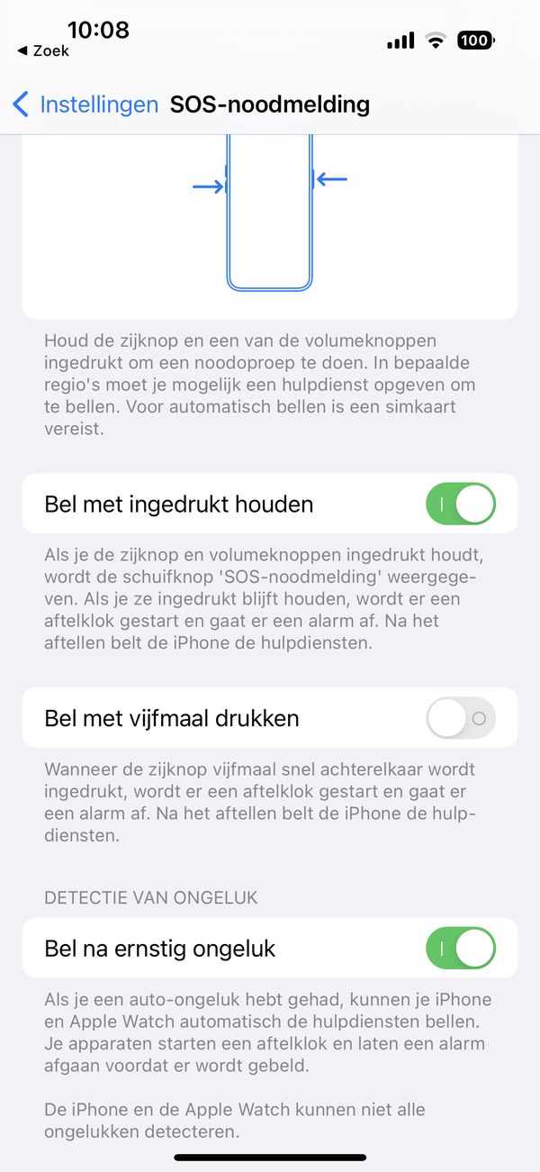 Crashdetectie, iPhone 14, iOS 16, Efteling, Walibi