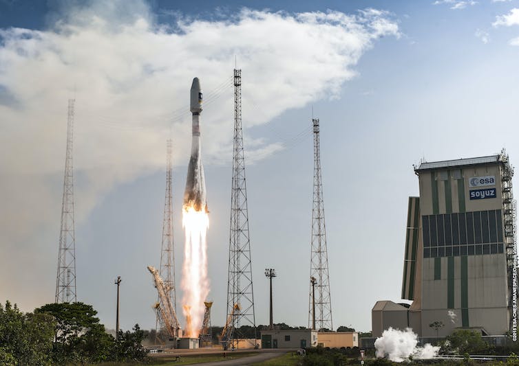 Lancering Europese Galileo satellieten op Sojoez raket