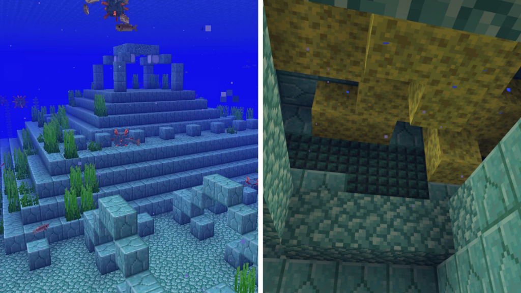 Haal een spons in Minecraft van een oceaanmonument