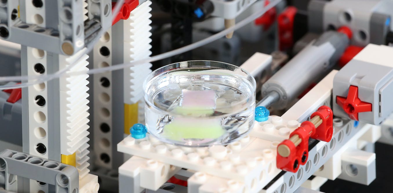 We bouwden een menselijke huidprinter van Lego en we willen