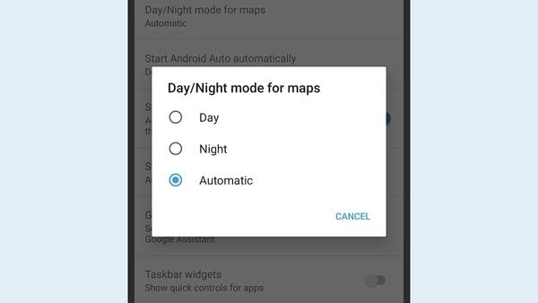 Dag- of nachtmodus kiezen voor Google Maps