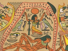 De oude Egyptische godin van de hemel en hoe ik